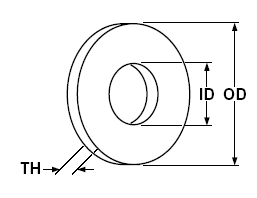 thumbnail image 2 of 5/8 ID X 3 OD Stainless Steel Fender Washers - Extra Thick 1/8 316 Stainless (4 Pack) 2 of 9